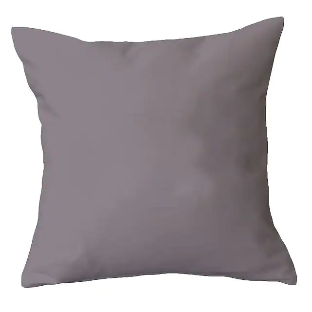 2-Piece: Solid Colored Simple Square Pillowcases Bedding Gray - DailySale