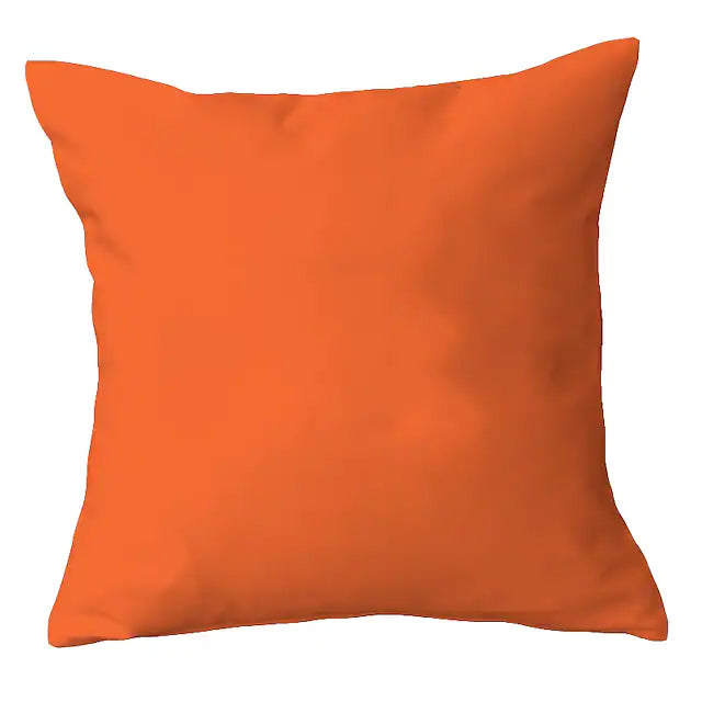 2-Piece: Solid Colored Simple Square Pillowcases Bedding Orange - DailySale