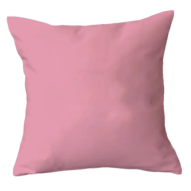 2-Piece: Solid Colored Simple Square Pillowcases Bedding Pink - DailySale