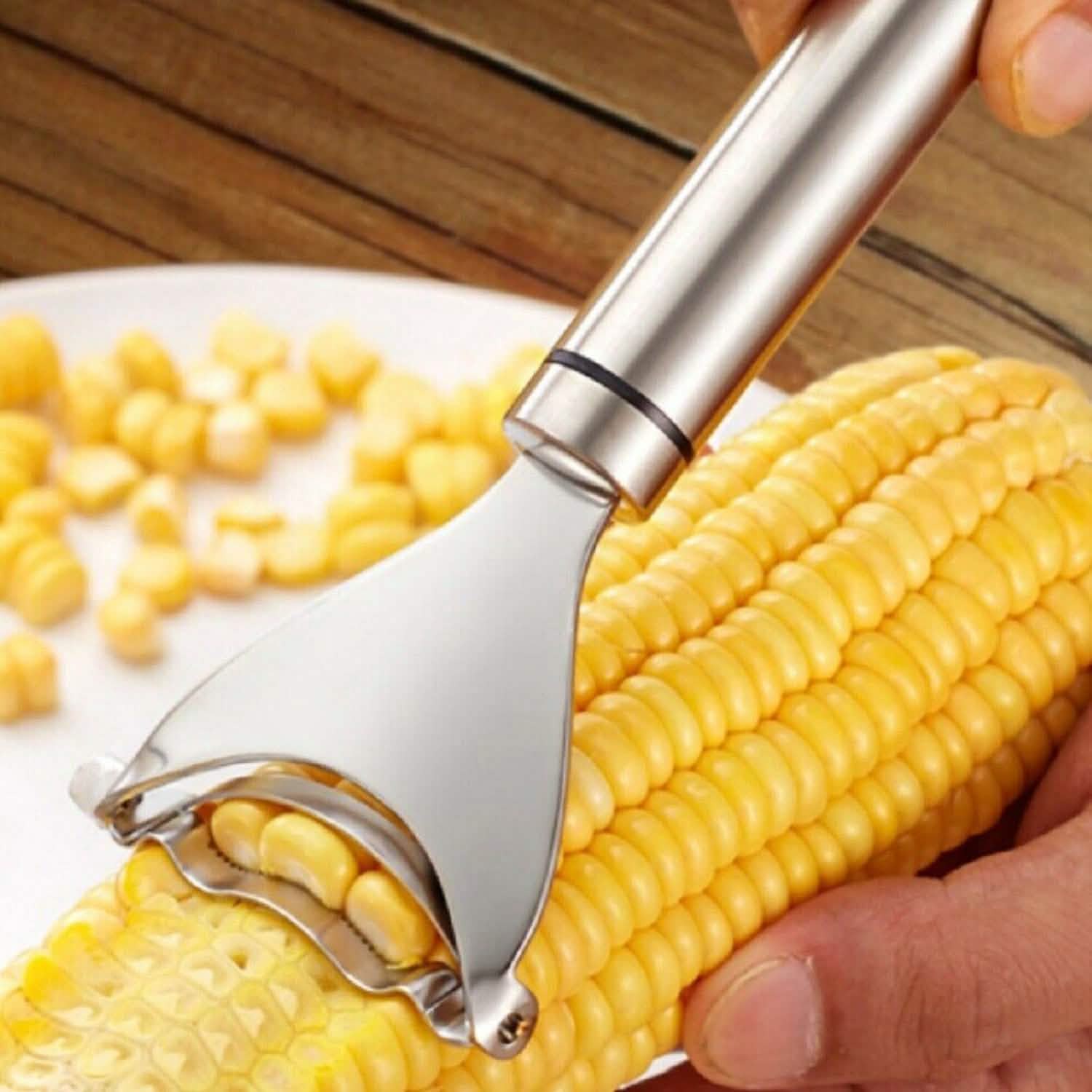 2-Piece: Stainless Steel Corn Cob Peelers Kitchen Tools & Gadgets - DailySale