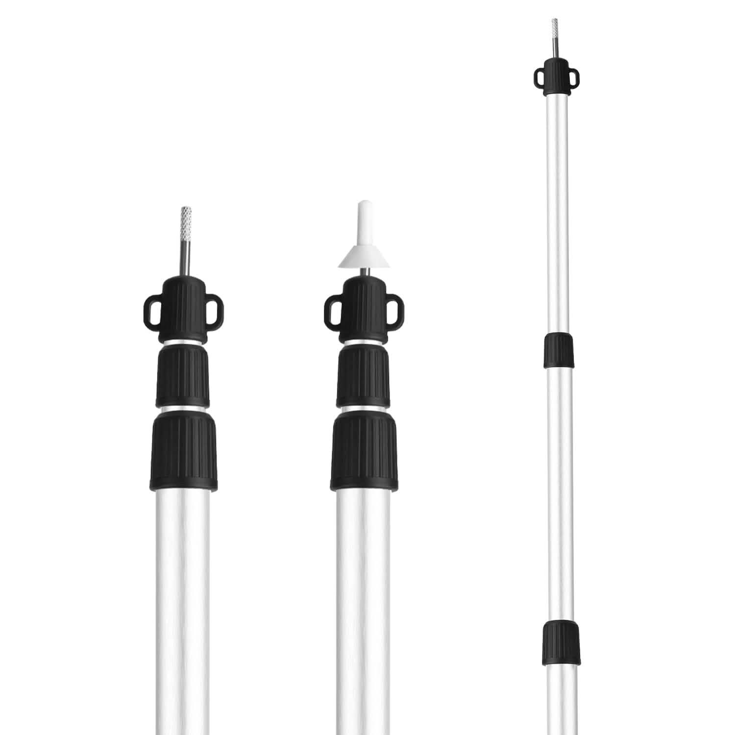 2-Piece: Telescoping Tarp Poles Portable Aluminum Awning Poles Sports & Outdoors - DailySale