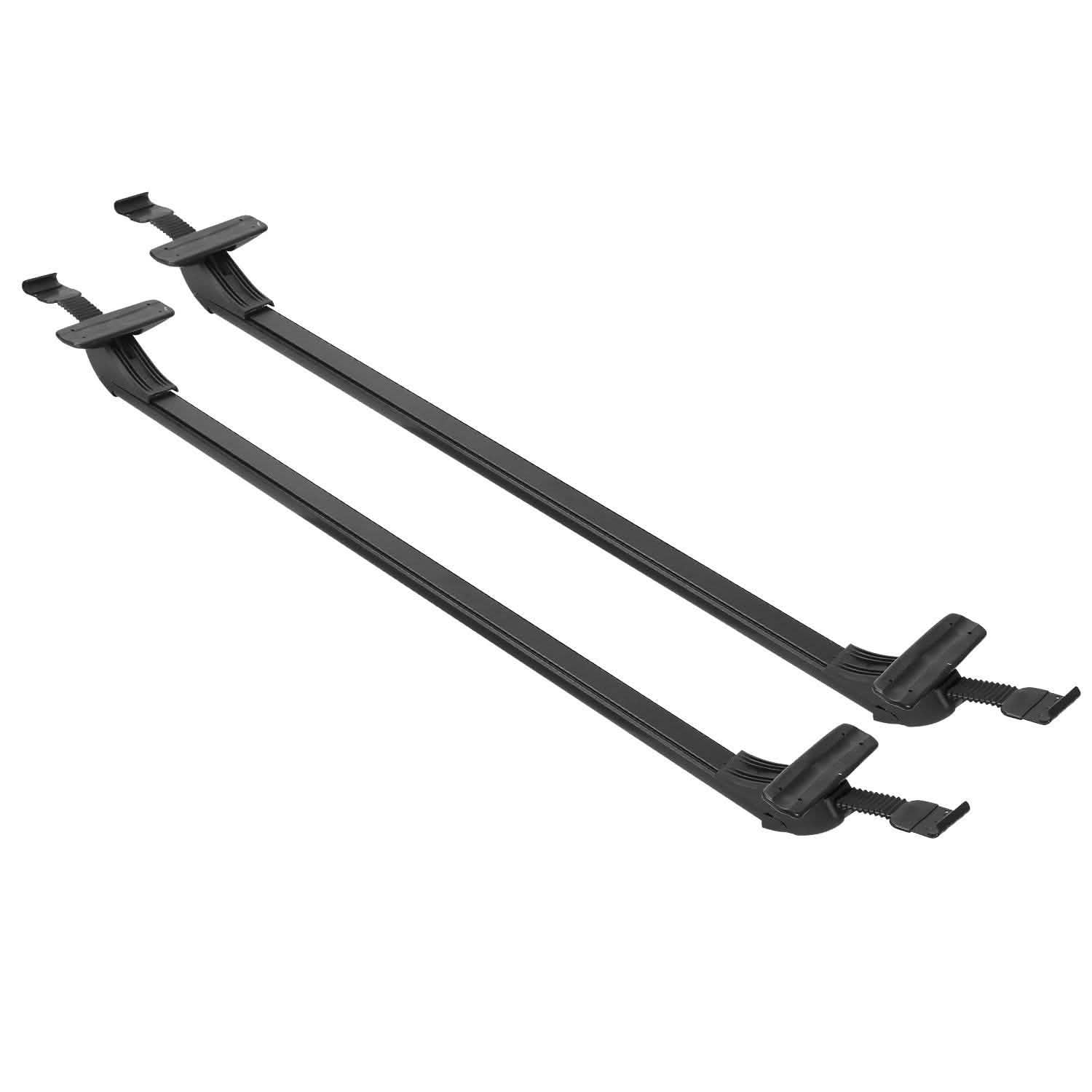 2-Piece Universal 110CM/43-Inch Car Roof Rack Cross Bar showing details of the underside
