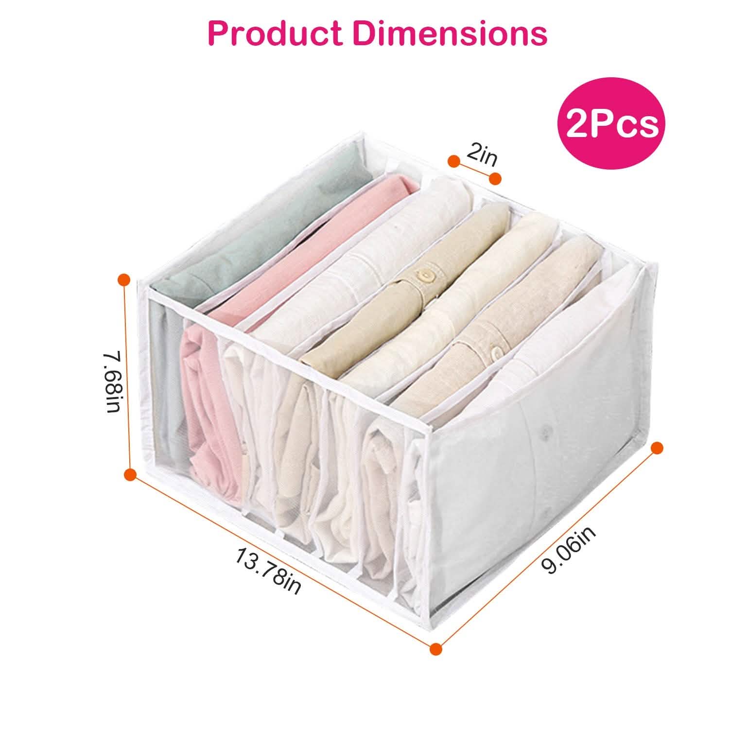 2-Piece: Wardrobe Clothes Organizer Closet & Storage - DailySale