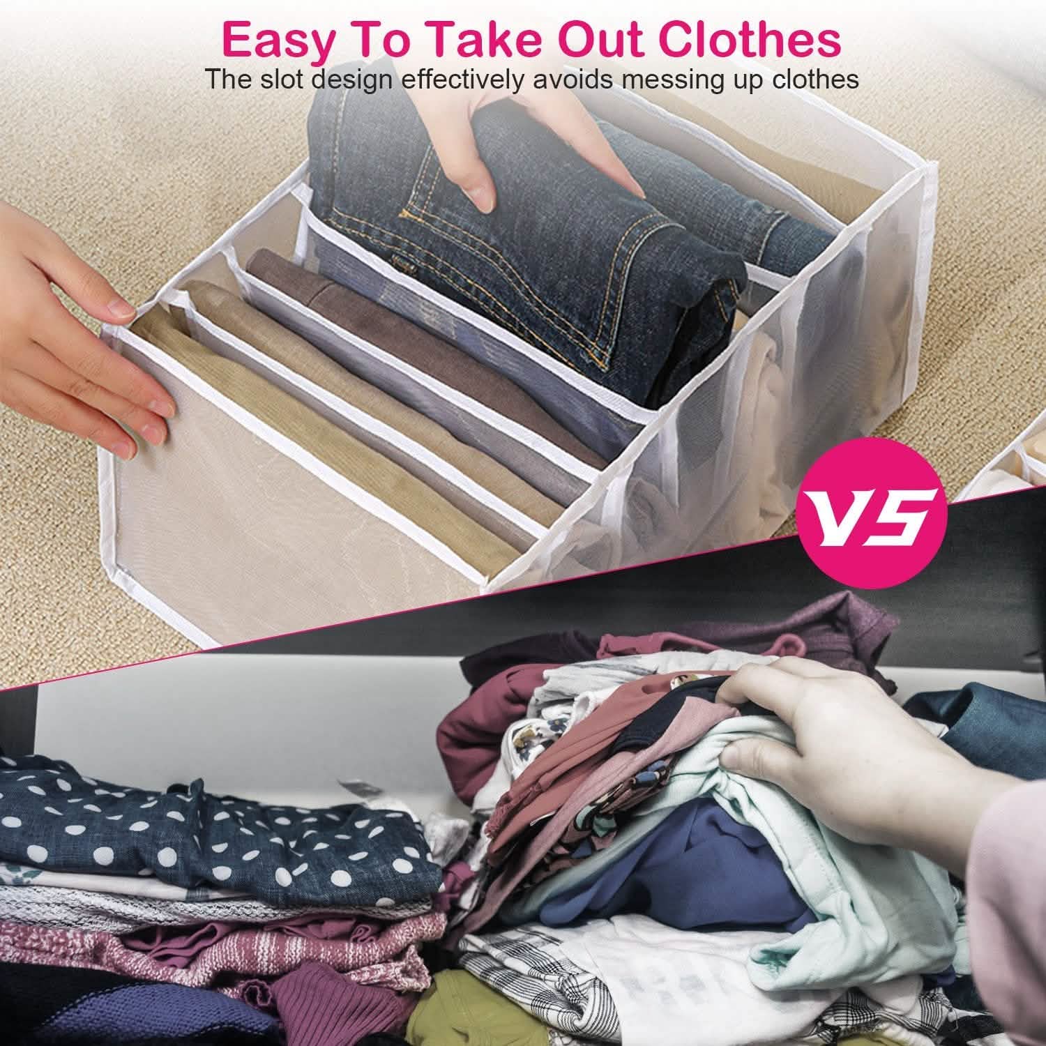 2-Piece: Wardrobe Clothes Organizer Closet & Storage - DailySale