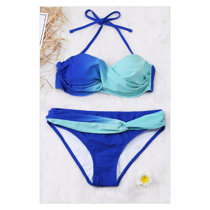 2-Piece: Women's Tie Dye Swimwear Bikini Set