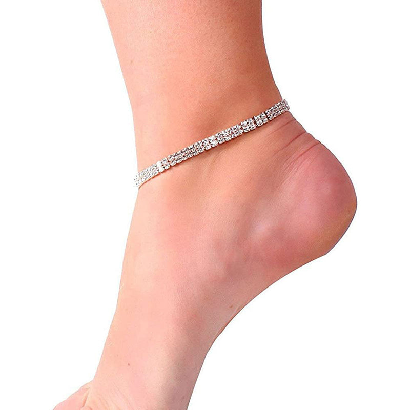 2-Piece: Women's Twinkle Diamond Anklet Women's Shoes & Accessories - DailySale