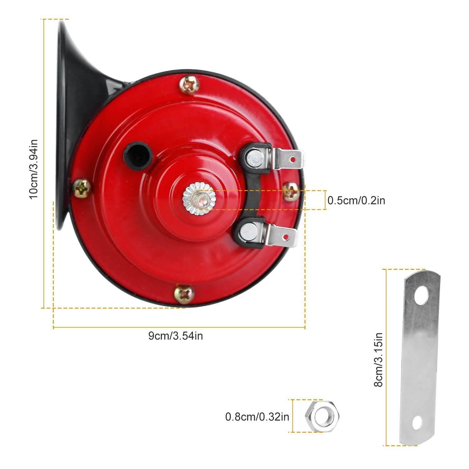 2-Pieces: 115DB Car Snail Horns 12V Automotive - DailySale
