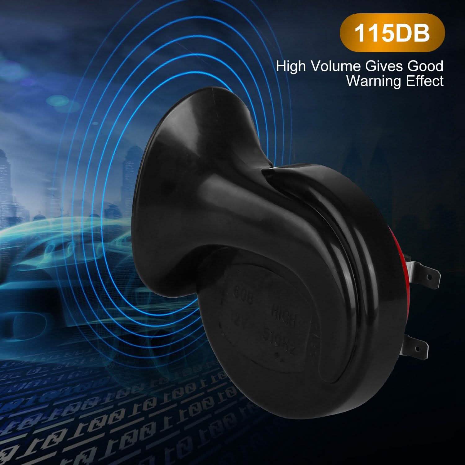 2-Pieces: 115DB Car Snail Horns 12V Automotive - DailySale