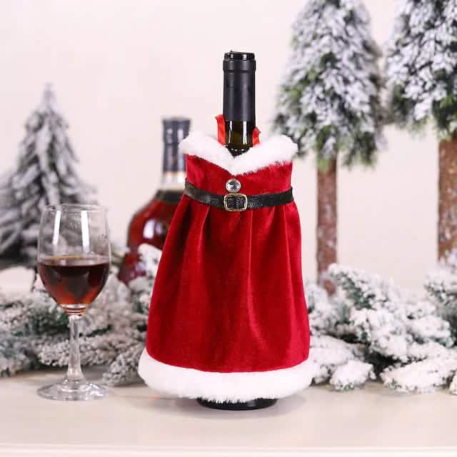 2-Pieces: Christmas Wine Bottle Cover Merry Christmas Decor Holiday Decor & Apparel - DailySale