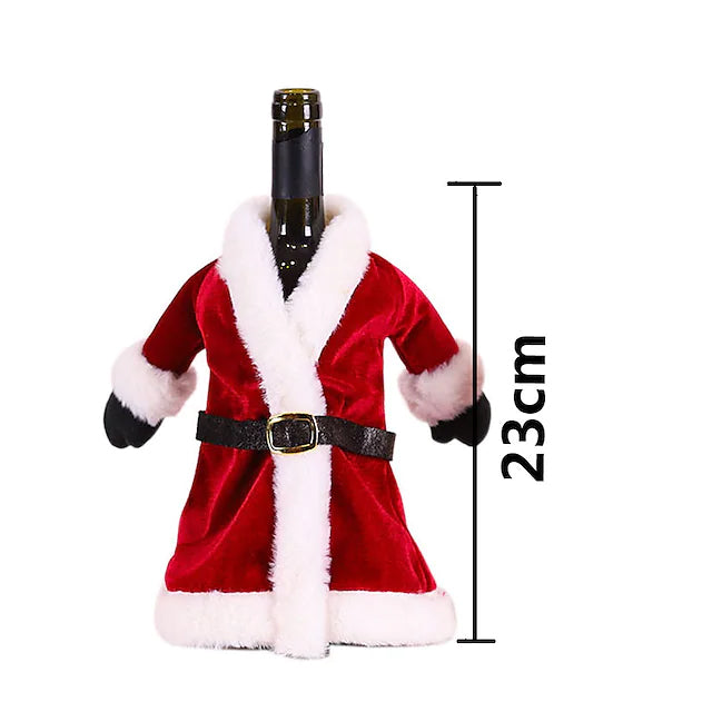2-Pieces: Christmas Wine Bottle Cover Merry Christmas Decor Holiday Decor & Apparel - DailySale