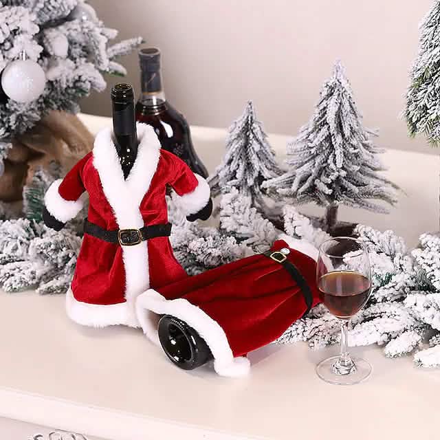 2-Pieces: Christmas Wine Bottle Cover Merry Christmas Decor Holiday Decor & Apparel - DailySale