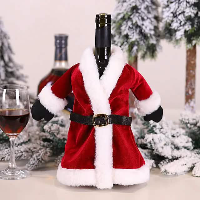 2-Pieces: Christmas Wine Bottle Cover Merry Christmas Decor Holiday Decor & Apparel - DailySale