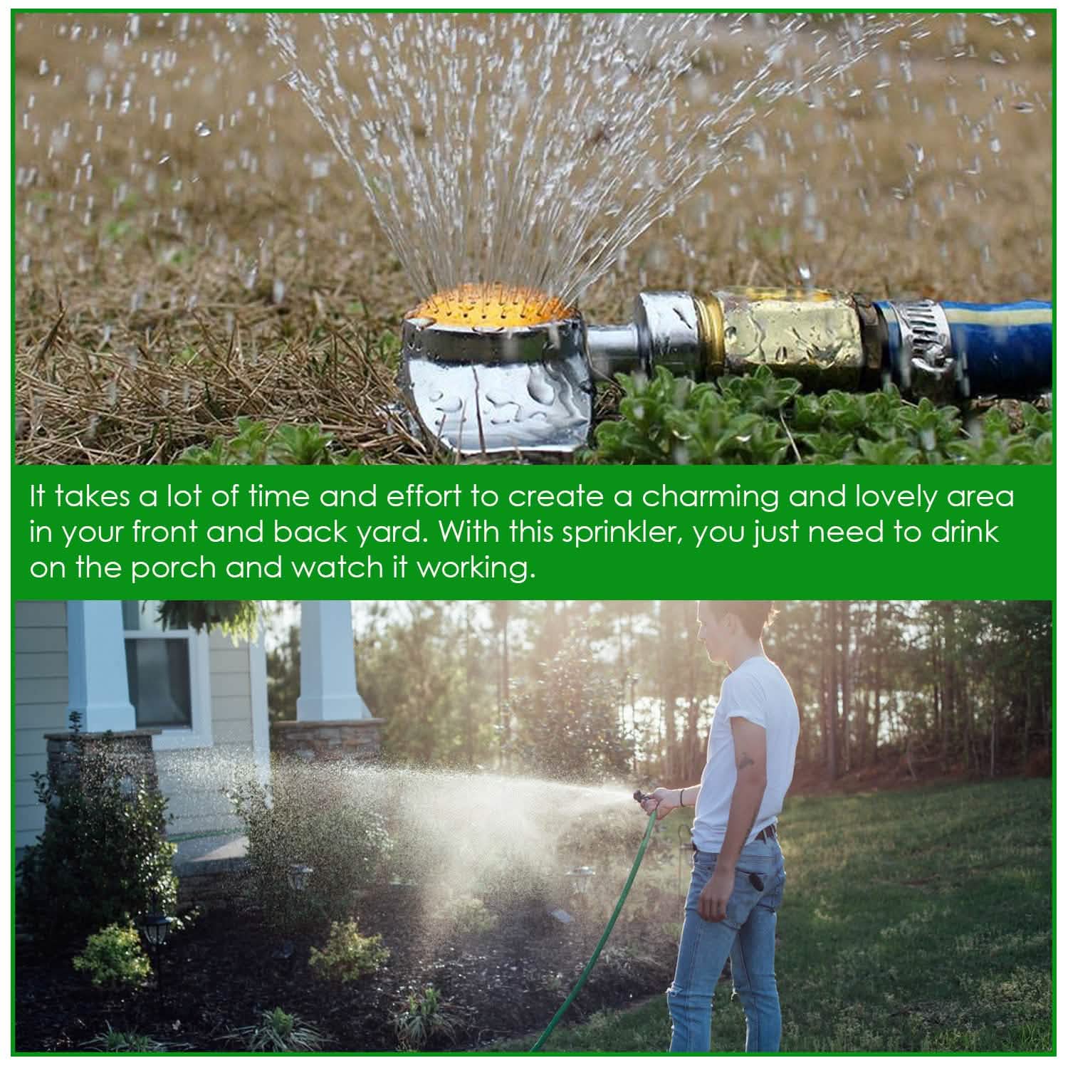 2-Pieces: Circular Spot Sprinkler 60 Degree with Gentle Water Flow Garden & Patio - DailySale