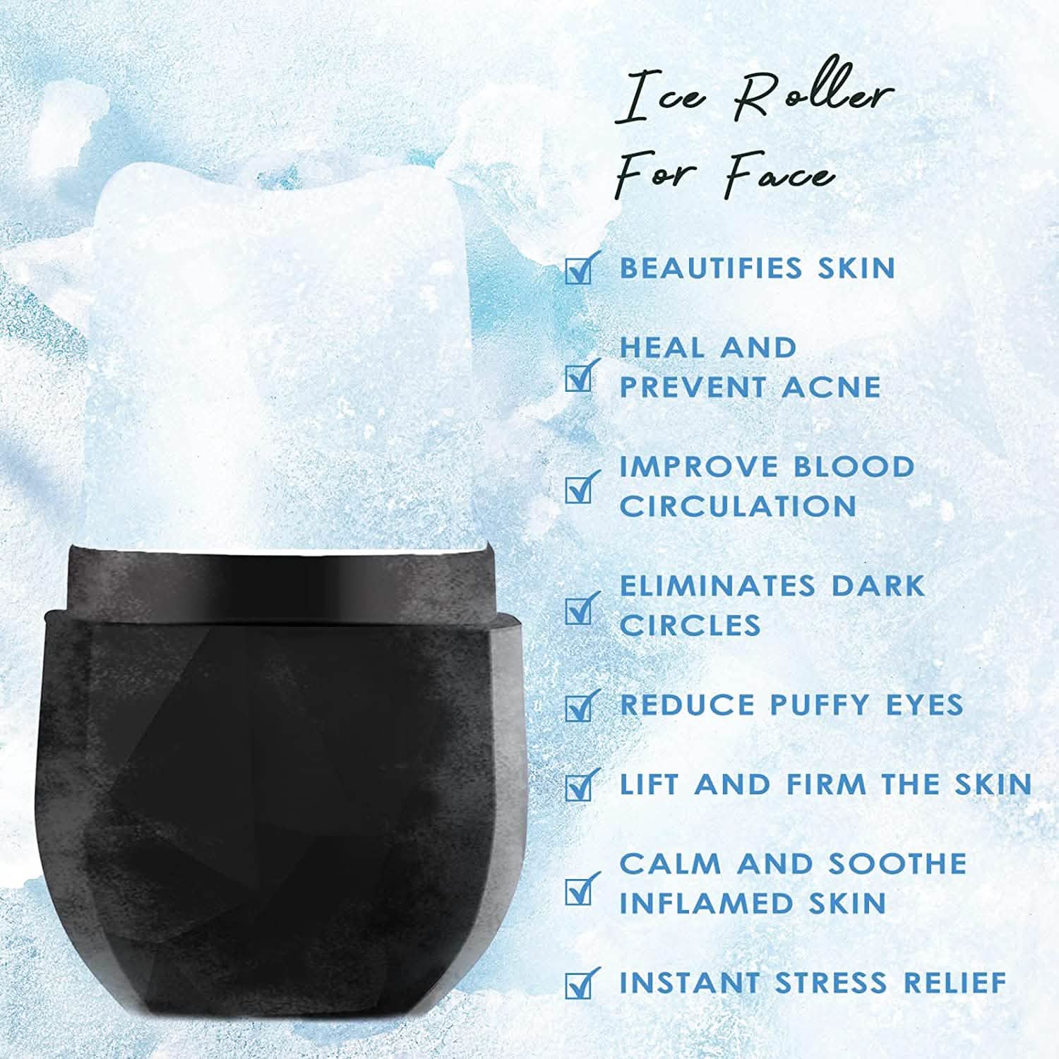 2-Pieces: Face and Eye Ice Roller Ice Cube Mold Beauty & Personal Care - DailySale