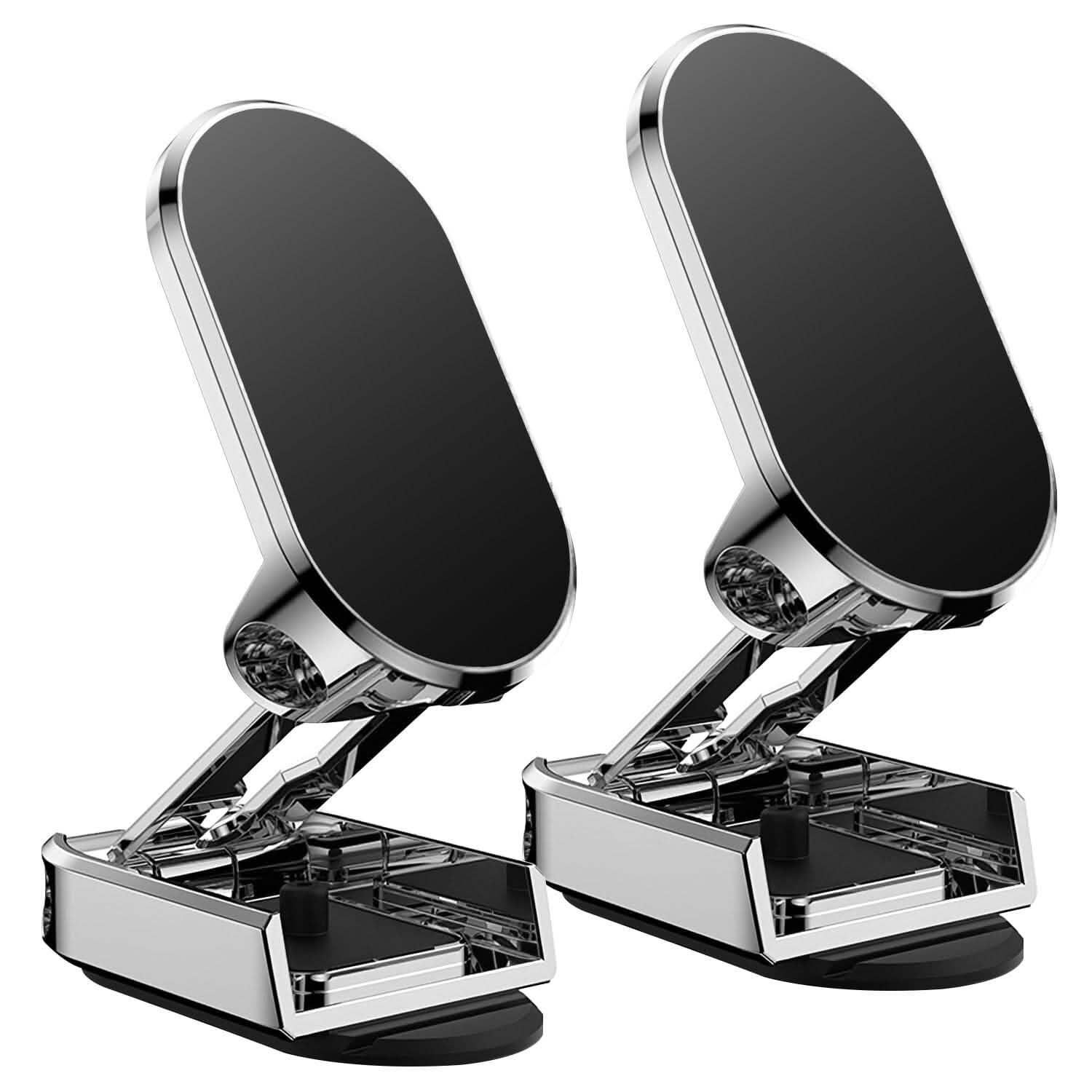 2-Pieces: Foldable Magnetic Car Phone Holder Automotive - DailySale