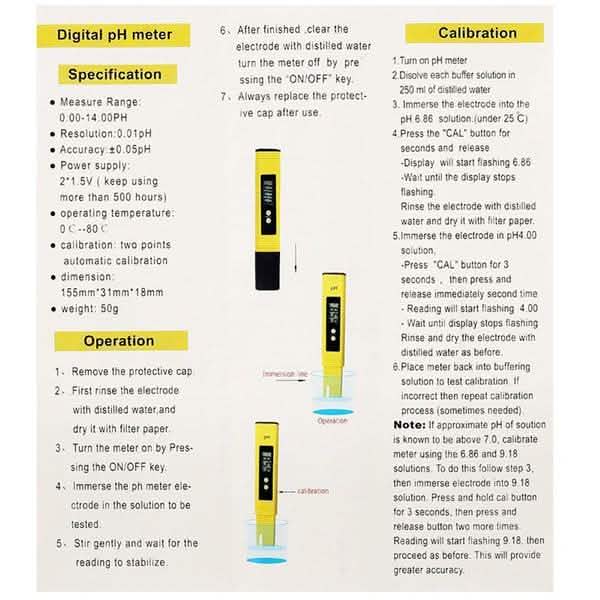 2-Pieces: PH Meter TDS EC LCD Water Purity PPM Filter Hydroponic Pool Tester Tool Everything Else - DailySale