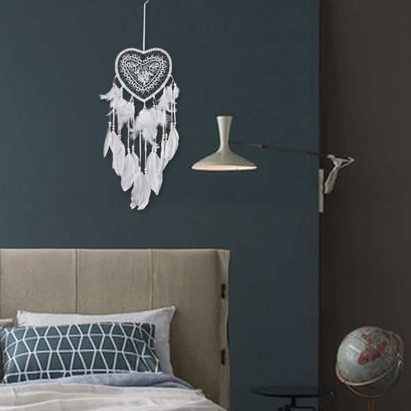 2-Pieces: Romantic LED Dream Catcher with Feather Dreamcatcher Night Light Furniture & Decor - DailySale