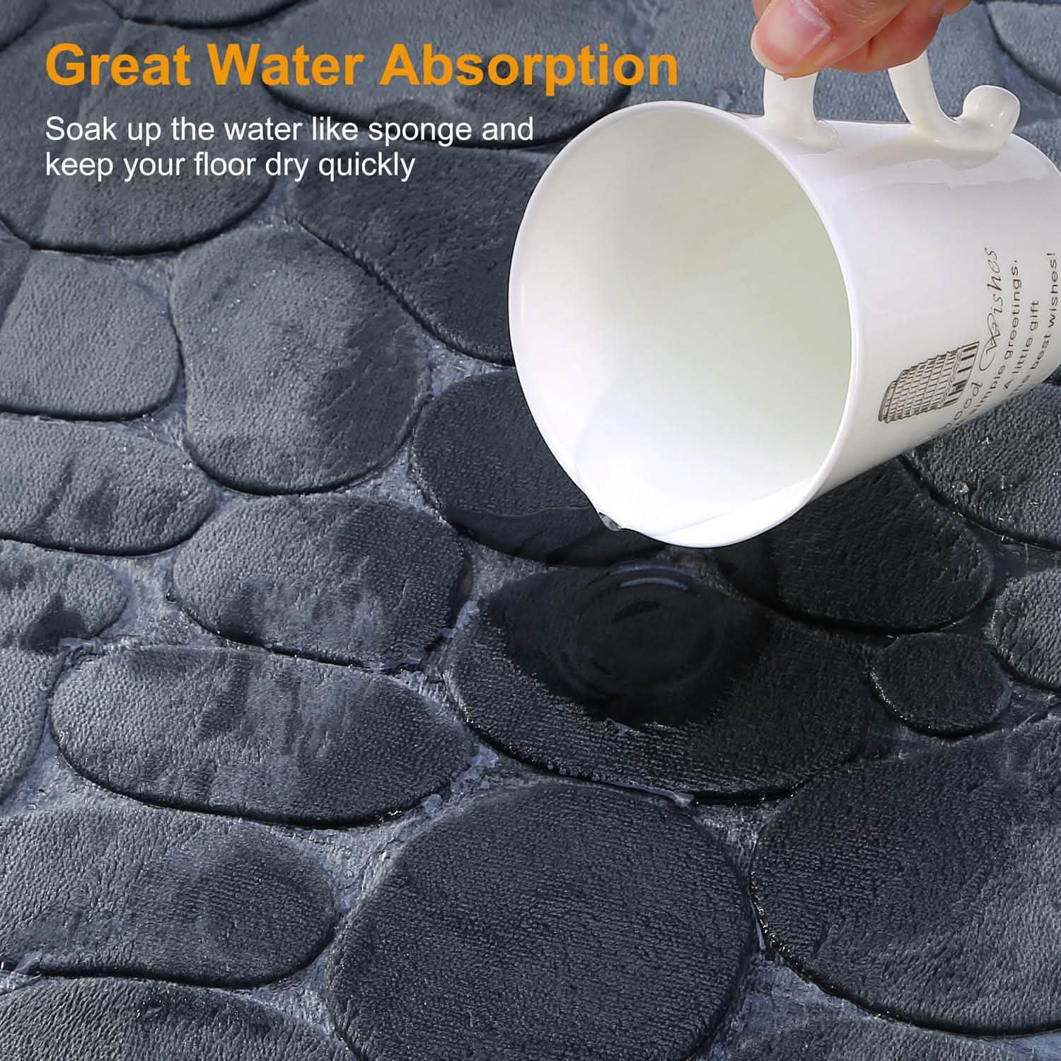 2-Pieces Set: Bathroom Rugs Luxury Flannel Non-Slip Bath - DailySale