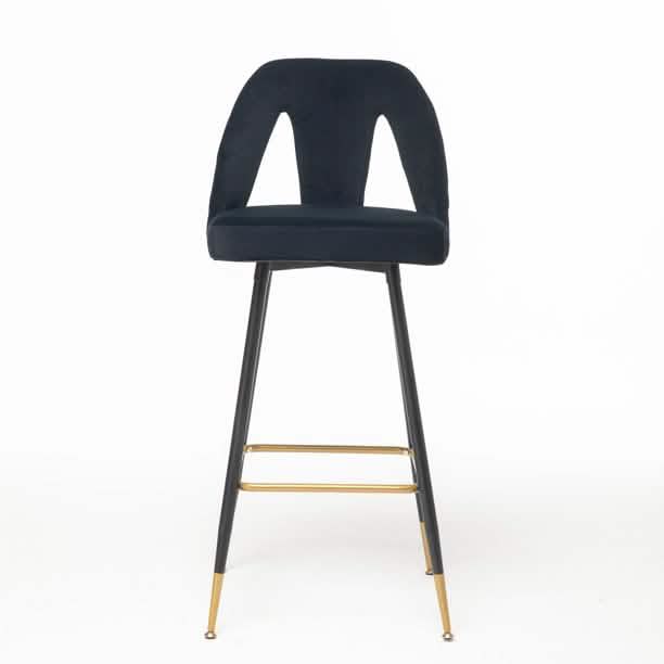 2-Pieces Set: Contemporary Upholstered Barstool Furniture & Decor Black - DailySale