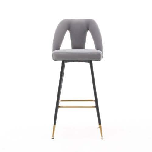 2-Pieces Set: Contemporary Upholstered Barstool Furniture & Decor Gray - DailySale