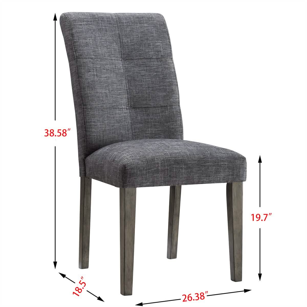 2-Pieces Set: Dining Room Chairs with Solid Wood Legs Furniture & Decor - DailySale