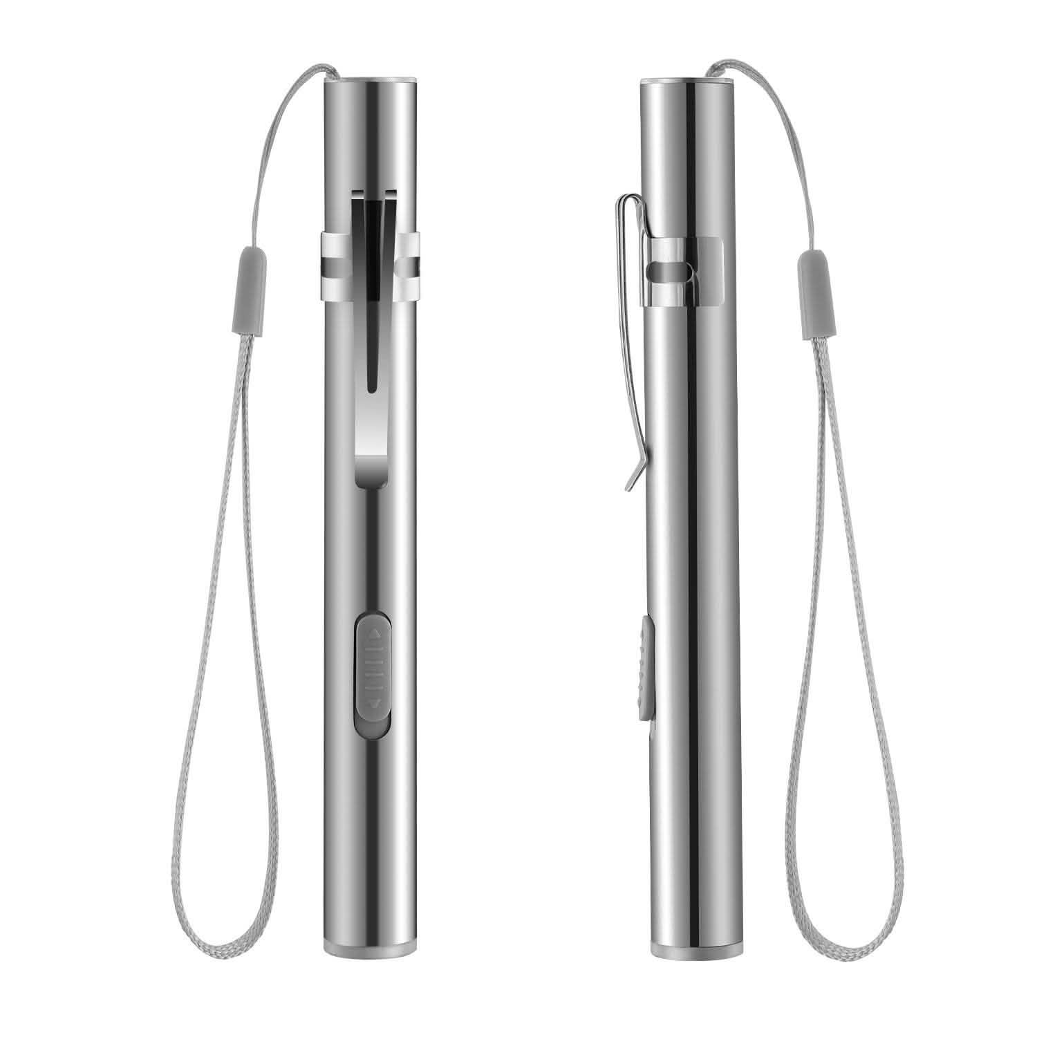 2-Pieces: Stainless Steel Flashlight Repair Water Resistant for Medical Students Sports & Outdoors - DailySale
