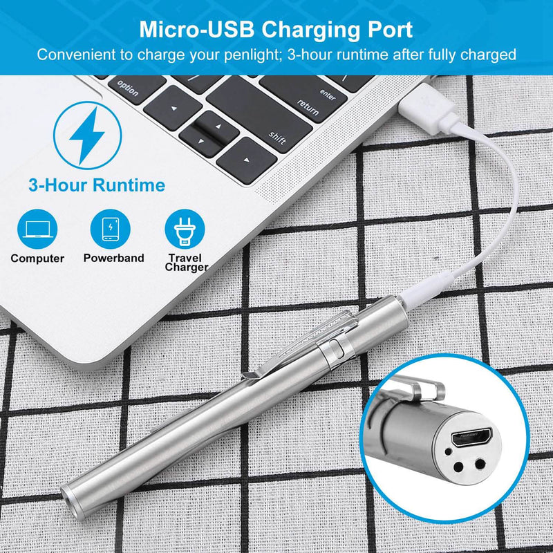 2-Pieces: Stainless Steel Flashlight Repair Water Resistant for Medical Students Sports & Outdoors - DailySale