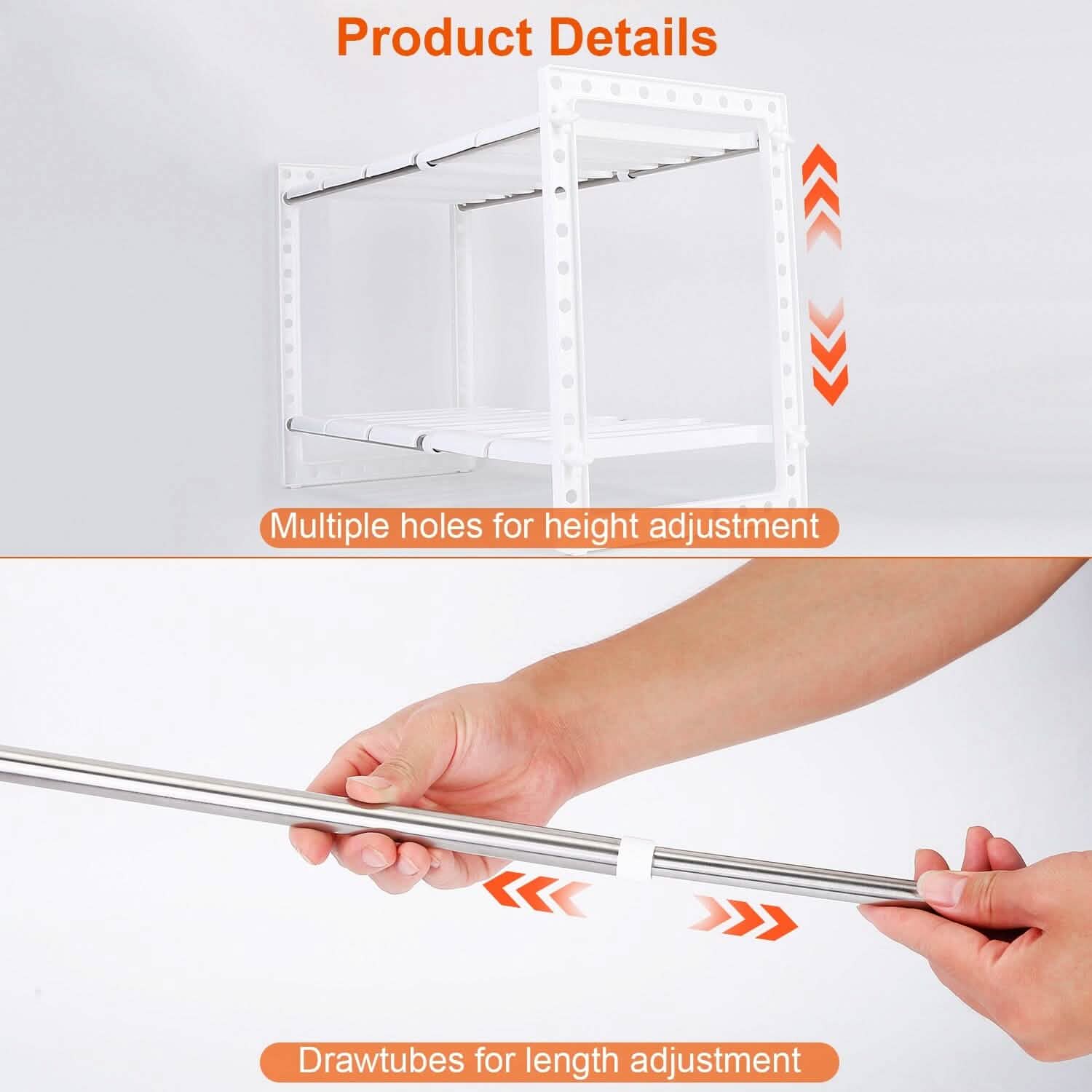 2-Tier Under Sink Organizer Retractable Space Saving Storage Kitchen Storage - DailySale