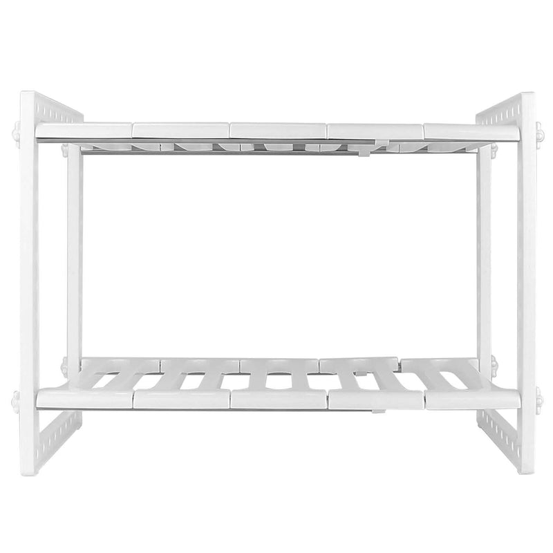 2-Tier Under Sink Organizer Retractable Space Saving Storage Kitchen Storage - DailySale