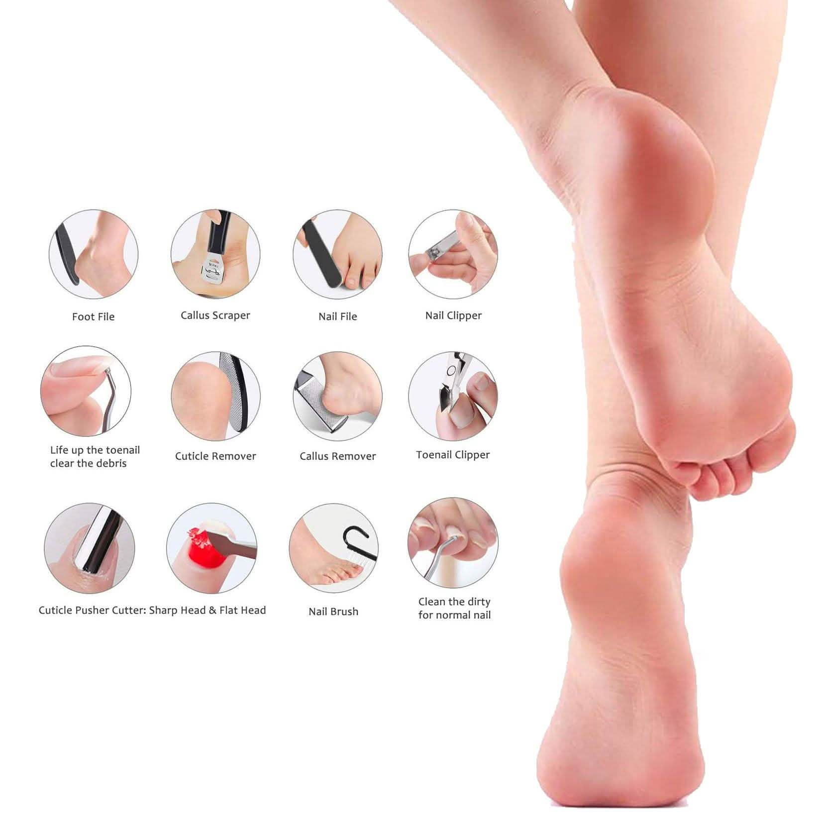 20-in-1 Professional Pedicure Kit, Foot Care File Set for Callus and Dead Skin Remover Beauty & Personal Care - DailySale