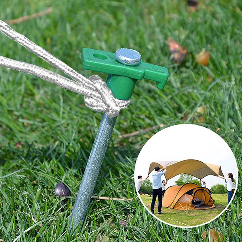 20-Piece: 9.8-Inch Tent Pegs Ropes Set Sports & Outdoors - DailySale