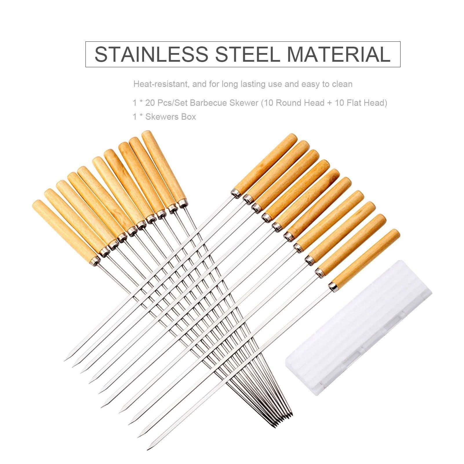 20-Piece: Barbecue Skewer Grilling Kabob Kitchen & Dining - DailySale