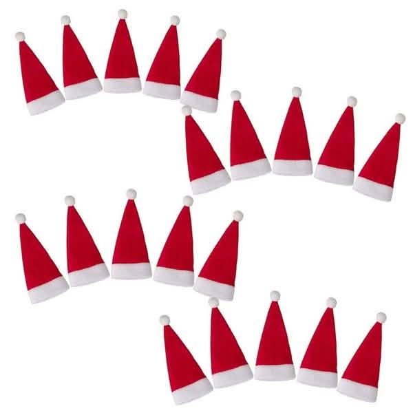 20-Piece: Christmas Santa Hat Silverware Storage Bag Holiday Decor & Apparel - DailySale