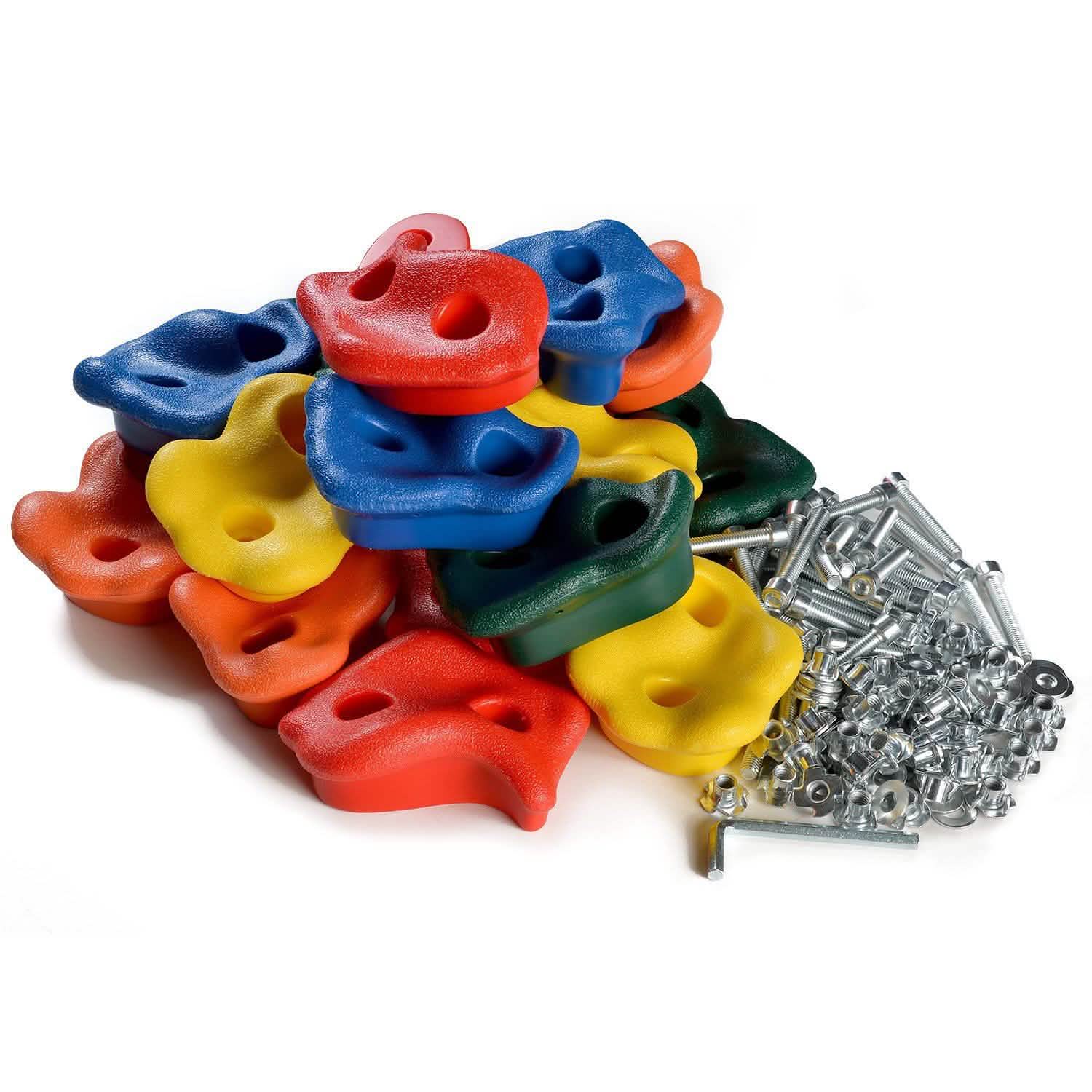 20-Piece: Climbing Wall Holds Indoor Outdoor Playground Set Toys & Games - DailySale