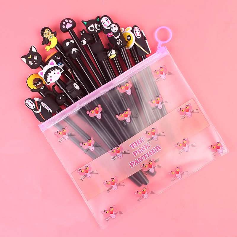 20-Piece: Cute Gel Cartoon Pen Set Art & Craft Supplies Black - DailySale