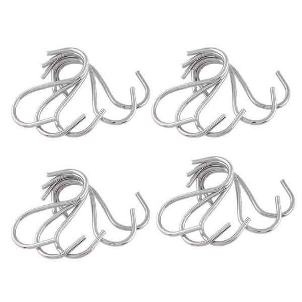 20-Piece: Household Holder Kitchen Stainless Steel S Shaped Hooks Kitchen & Dining - DailySale