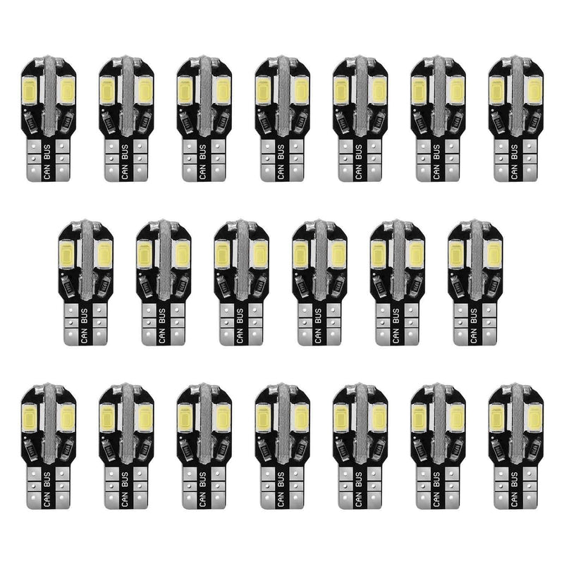 20-Piece: T10 SMD5730 LED Light Bulbs Automotive - DailySale