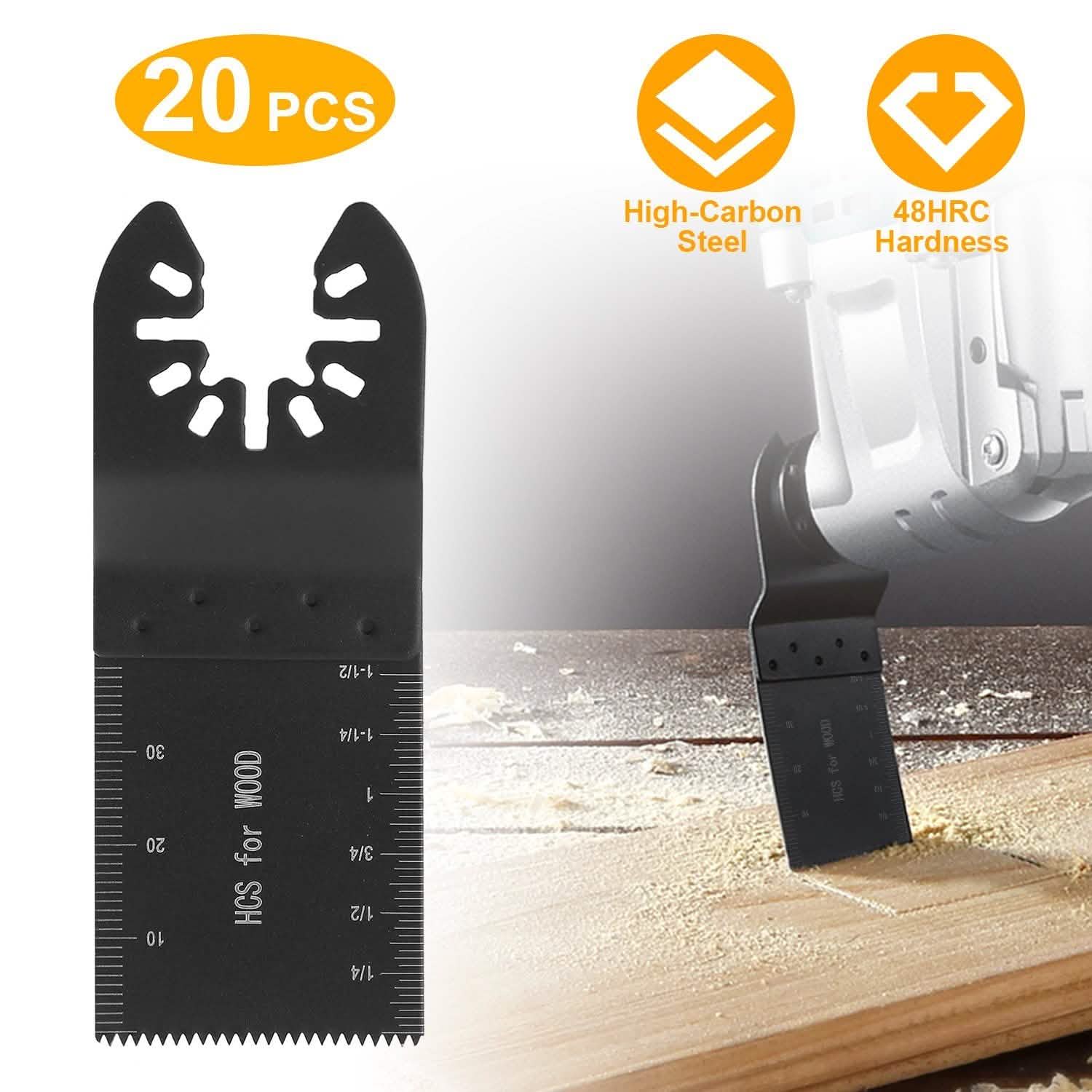 20-Pieces Set: Saw Blade Metal Oscillating Multitool Cutter Fit Home Improvement - DailySale