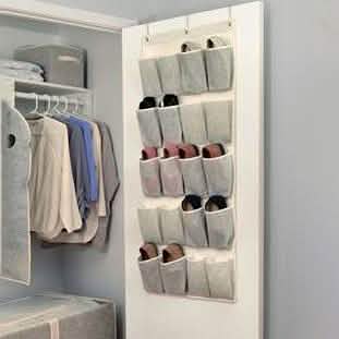20-Pocket Shoe Organizer Bed & Bath Beige - DailySale