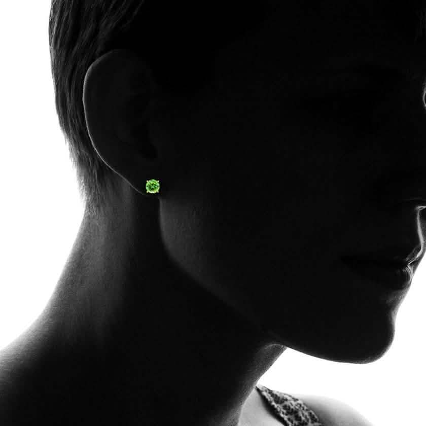 2.00 CTW Peridot Stud Earrings in 10K Gold by MUIBLU Gems Earrings - DailySale