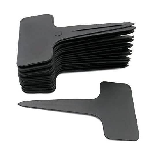 200-Piece: Plastic Plant T-Type Tags Nursery Garden Labels Garden & Patio Black - DailySale
