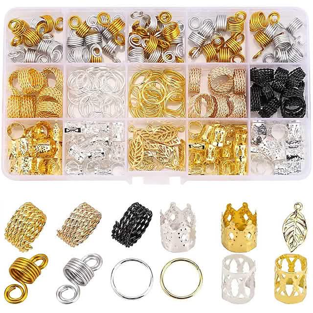 200-Pieces: Loc Hair Jewelry for Women Braids and Dreadlocks Women's Shoes & Accessories - DailySale