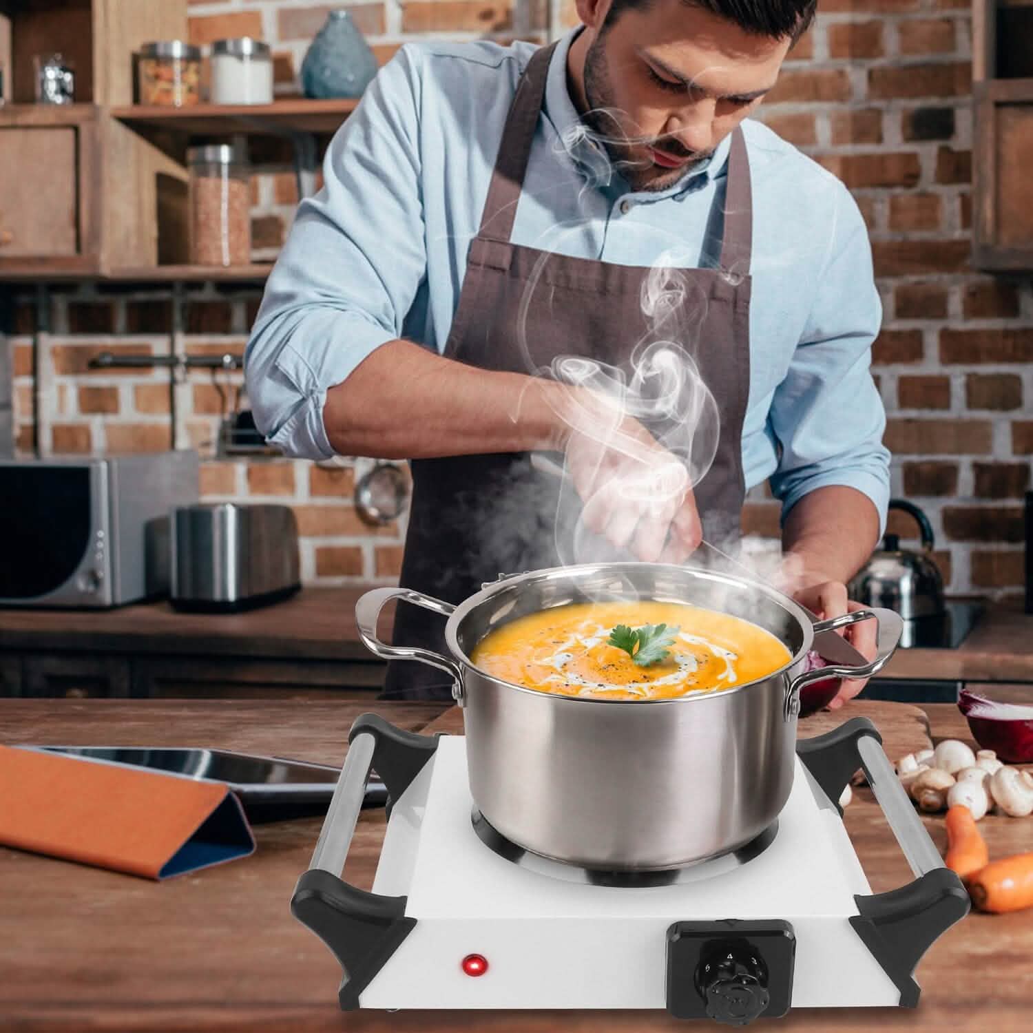 2000W Electric Burner Portable Coil Heating Hot Plate Stove Countertop Kitchen Appliances - DailySale