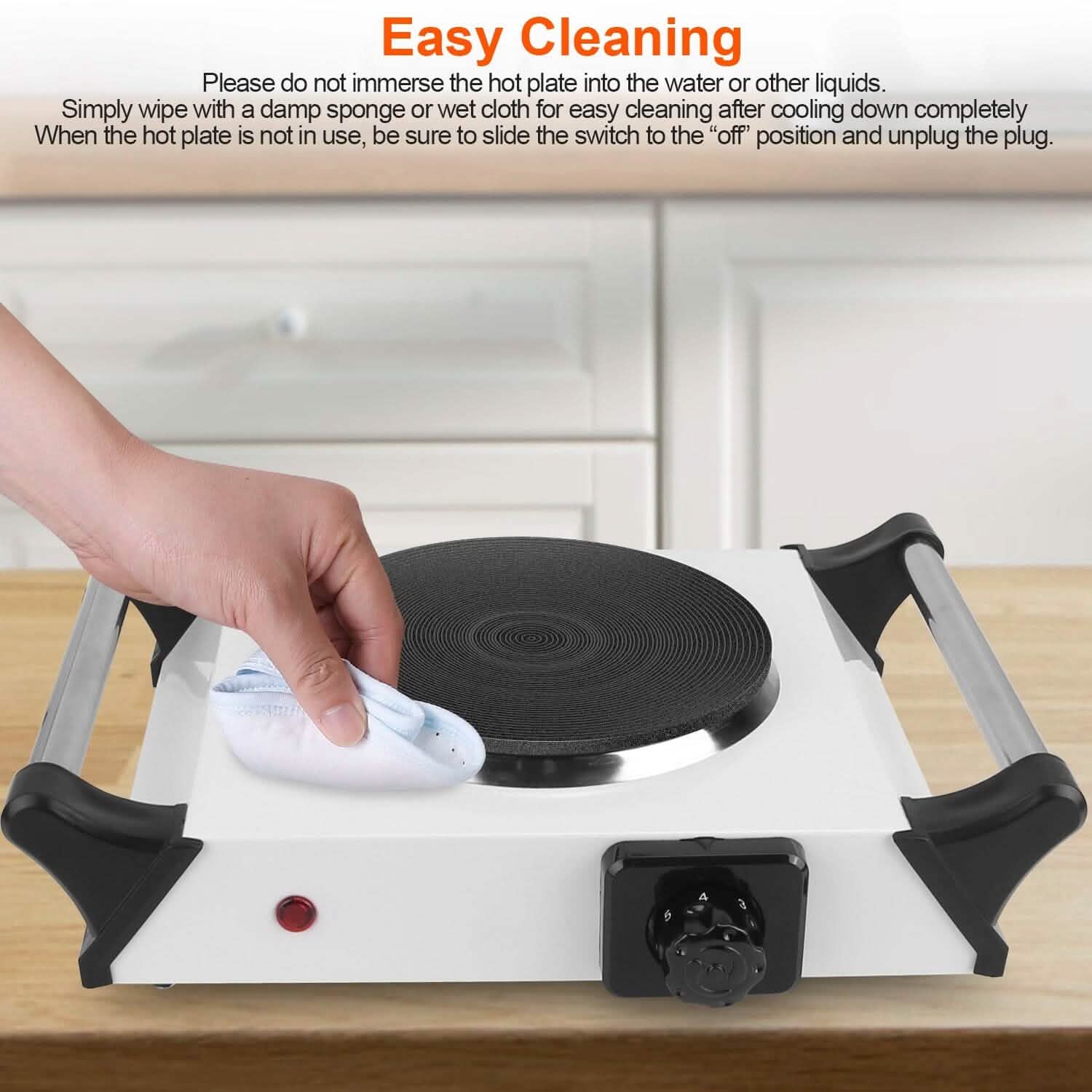 2000W Electric Burner Portable Coil Heating Hot Plate Stove Countertop Kitchen Appliances - DailySale