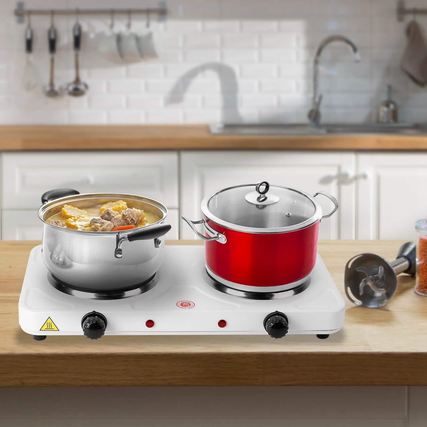 2000W Portable Double Electric Burner Kitchen Appliances - DailySale