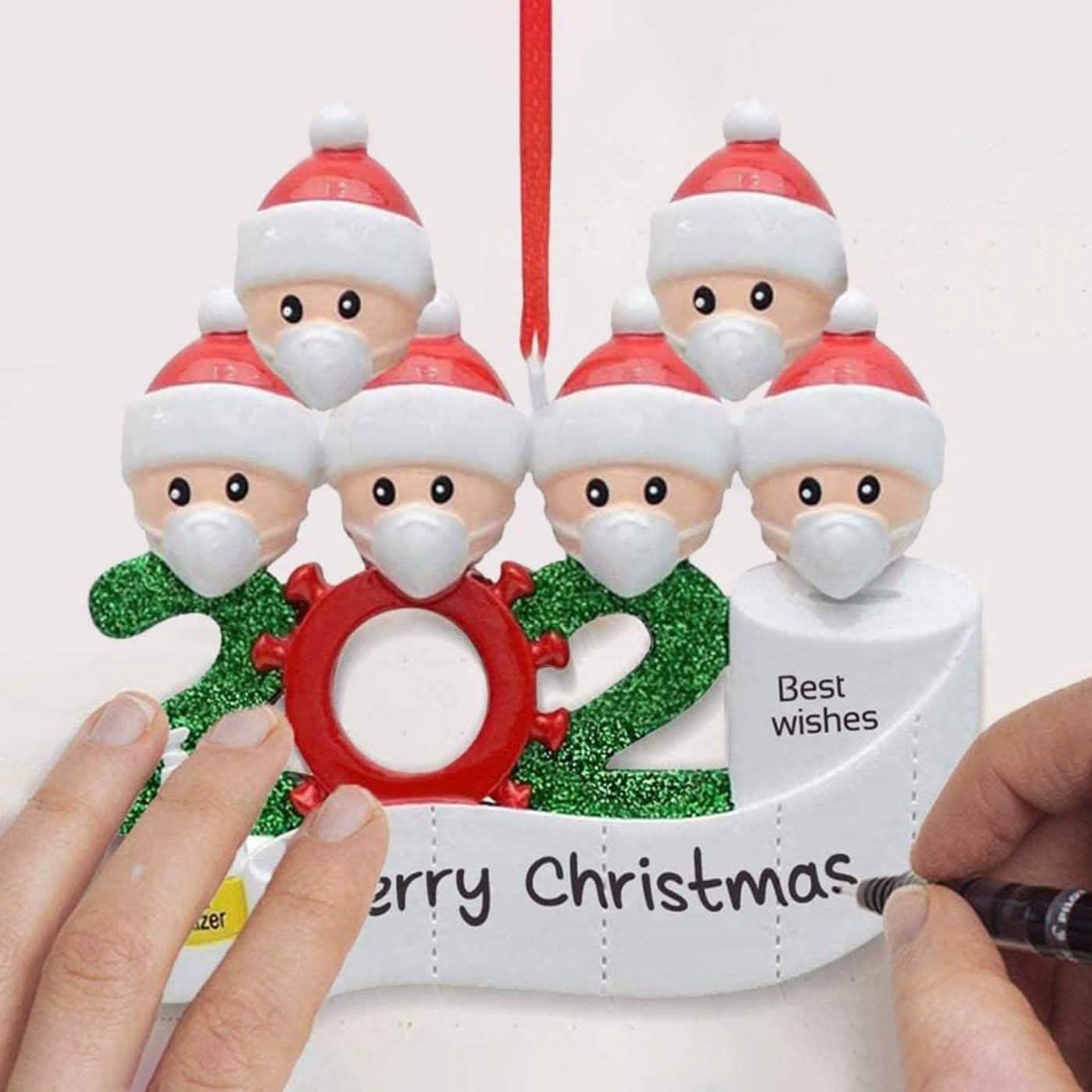 2020 Quarantine Family Personalized Christmas Ornaments Lighting & Decor - DailySale
