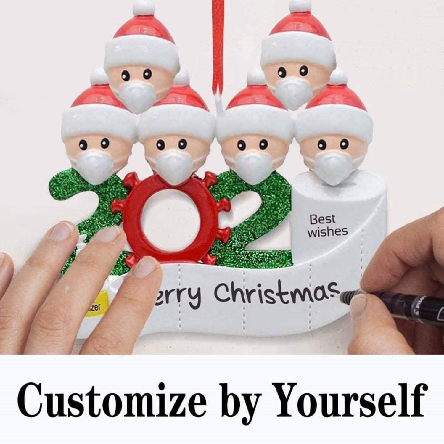2020 Quarantine Family Personalized Christmas Ornaments Lighting & Decor - DailySale