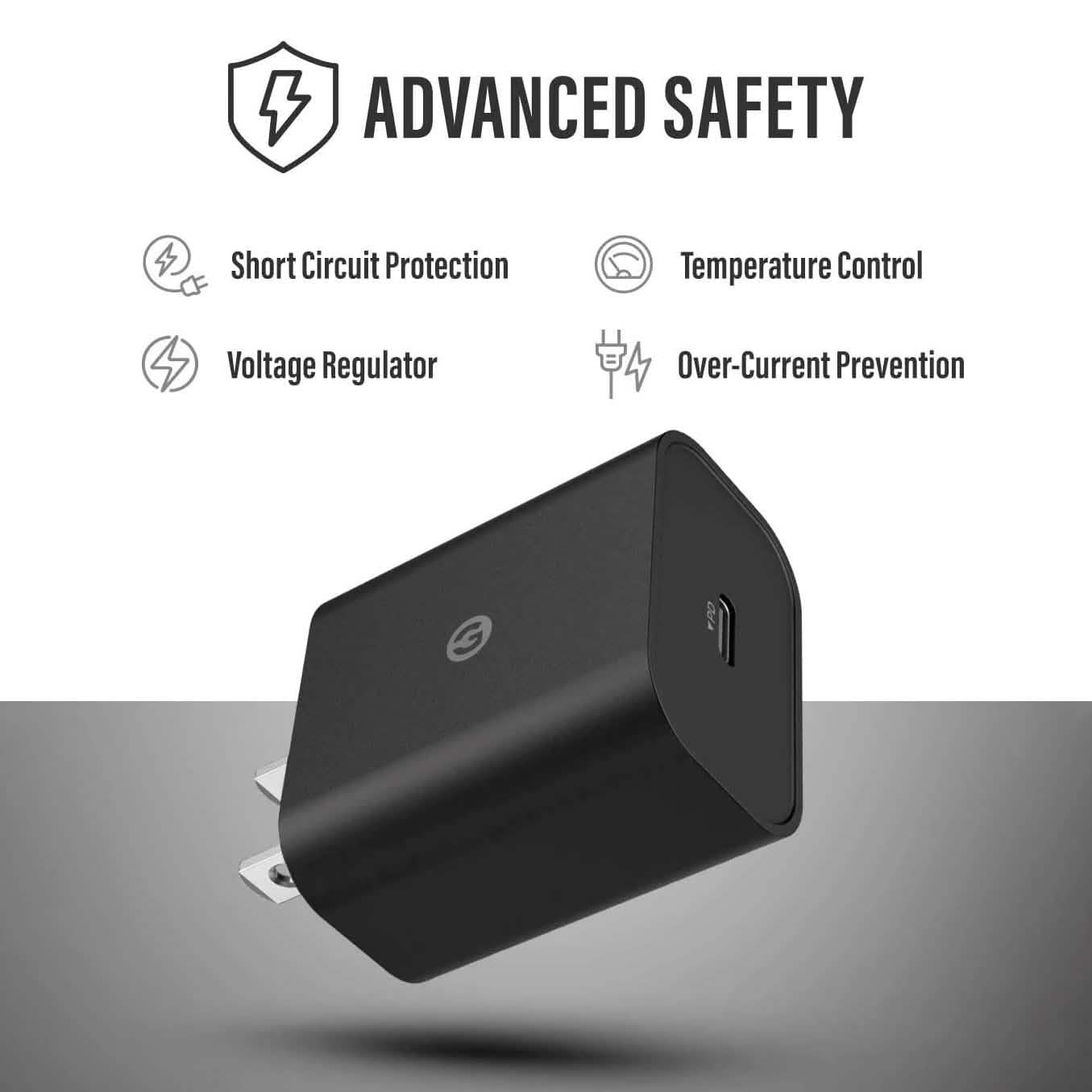 20W USB-C Charger PD Fast Charging Wall Plug Power Adapter Block Mobile Accessories - DailySale