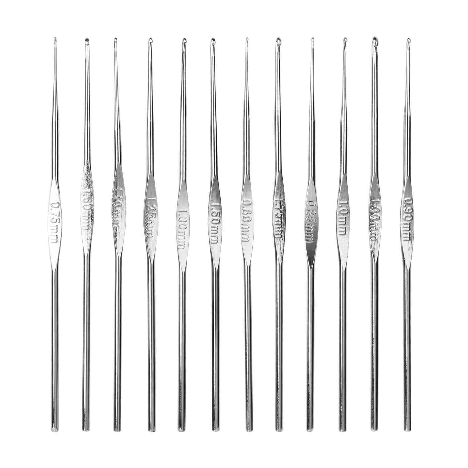 22-Piece: Aluminum Multi-Color Crochet Hook Needles Art & Craft Supplies - DailySale