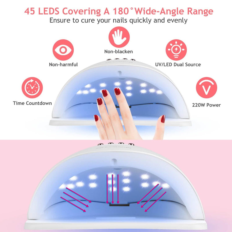 220W UV LED Nail Lamp Gel Polish Dryer Beauty & Personal Care - DailySale